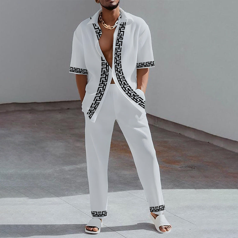 HIP HOP Men's Trendy Multi-color Long Sleeve Casual Suit